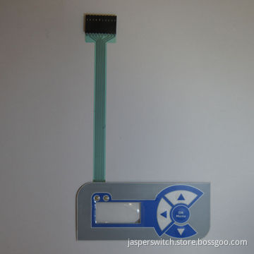 LED-embedded Membrane Switch Keypad with Rectangle Window, Metal Dome